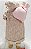 Boneco Gigante Papai Noel em Pé Rosa Bebê e Dourado, Segurando Cajado com Saco de Presente nas Costas 1.20mts - Ref 73690001 D&A - Imagem 4