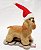 Enfeite de Resina Cachorro com Gorro de Natal 11,5x10,5x7x5cm - Ref 67271001 D&A - Imagem 1