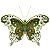 Enfeite Decorativo De Borboleta Verde Claro - Jogo com 6 Un - Cromus 1211547 - Imagem 1