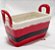 Cachepo de Ceramica Roupa Noel Vermelho e Branco 15x7x7cm - Coleção Tradition - Ref 1610221 Cromus - Imagem 4
