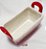 Cachepo de Ceramica Roupa Noel Vermelho e Branco 15x7x7cm - Coleção Tradition - Ref 1610221 Cromus - Imagem 3