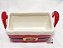 Cachepo de Ceramica Roupa Noel Vermelho e Branco 15x7x7cm - Coleção Tradition - Ref 1610221 Cromus - Imagem 2