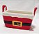 Cachepo de Ceramica Roupa Noel Vermelho e Branco 15x7x7cm - Coleção Tradition - Ref 1610221 Cromus - Imagem 1