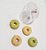 Enfeite de Decorativo Mini Donuts Verde e Amarelo Candy - Jogo com 4 Unidades - Coleção Bakery - Ref 1413661 Cromus - Imagem 3