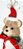 Urso de Natal de Palha com Gorro e Laço de Galho de Pinheiro 34X21X10cm - Ref 67827001 D&A - Imagem 2