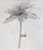 Flor de Natal Poinsetia de Veludo Branca com Borda e Miolo Prata - Flores Cabo Médio - Ref 1361064 Cromus Natal - Imagem 2
