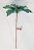 Flor de Natal Poinsetia de Veludo Verde Tiffany com Borda e Miolo de Glitter Verde - Flores Cabo Médio - Ref 1200362 Cromus Natal - Imagem 2