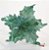 Flor de Natal Poinsetia de Veludo Verde Tiffany com Borda e Miolo de Glitter Verde - Flores Cabo Médio - Ref 1200354 Cromus Natal - Imagem 1