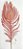 Galho Decorativo com Glitter Pena de Pavão Rose 33cm - Galhos de Natal - Ref 67817005 D&A - Imagem 2