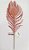 Galho Decorativo com Glitter Pena de Pavão Rose 33cm - Galhos de Natal - Ref 67817005 D&A - Imagem 1