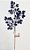 Galho Decorativo de Natal Folhas Azevinho Azul Marinho - Galhos Grandes - Ref 1920317 Cromus Natal - Imagem 1