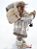 Boneco Papai Noel em Pé Roupa Bege Marrom Segurando Lanterna e Saco de Presente 45cm - Ref 73689001 D&A - Imagem 4