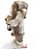 Boneco Papai Noel em Pé Roupa Bege Marrom Segurando Lanterna e Saco de Presente 60cm - Ref 73708001 D&A - Imagem 5