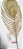 Galho Decorativo com Glitter Pena de Pavão Dourado 33cm - Galhos de Natal - Ref 67817003 D&A - Imagem 2