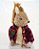 Esquilo Decorativo de Palha Sentado com Camisa Xadrez e Folhas na Mão - Coleção Seattle - Ref 1208724 Cromus Natal - Imagem 2