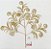 Galho Decorativo de Natal Folhas de Samambaia com Glitter Dourado 59cm - Ref 66274003 D&A - Imagem 1
