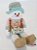 Boneco de Neve Candy Color Sentado com Placa Feliz Natal Azul, Rosa e Dourado - Ref 1027172 Cromus Natal - Imagem 4