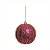 Bola de Natal Pink com Glitter e Paete 10cm - Jogo com 6 Unidades - Bolas Natalinas - Ref 1314165 Cromus Natal - Imagem 1