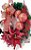 Guirlanda de Natal Decorada Poisentias Marsala e Boneco de Neve 60cm - Ref 03112021 Cromus Natal - Imagem 3