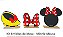 Kit Enfeite de Mesa Minnie Mouse em MDF Jogo com 3 Un - Festa Minnie - Ref MN0504 Grintoy - Imagem 1
