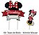 Topo de Bolo de MDF Minnie Mouse e Pick Decorativo - Festa Minnie - Ref MN2003 Grintoy - Imagem 1