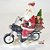 Enfeite Decorativo de Resina Papai Noel na Moto com Saco de Presentes - Ref 1017324 Cromus Natal - Imagem 1