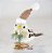 Pássaro Decorativo de Palha Italiana com Gorro Rose e Peito de Pelúcia - Ref 1016999 Cromus Natal - Imagem 1