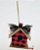 Enfeite Decorativo de Natal Casinha Xadrez Vermelho e Preto com Galho de Pinheiro - Ref 1019690 Cromus Natal - Imagem 1