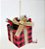 Enfeite Decorativo de Natal Caixa de Presente Rustica Xadrez Vermelho e Preto com Galho de Pinheiro - Ref 1201459 Cromus Natal - Imagem 3