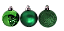 Bolas de Natal Verde Escuro 5cm Fosca, Brilho e Glitter 12 Unidades - Ref 1316109 Cromus - Imagem 1