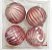 Bola com Listras Rose Gold 10cm Jogo com 4 bolas - Bolas Natalinas - Ref 1690633 Cromus Natal - Imagem 2