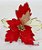 Flor de Natal Poisenttia Aveludada Vermelha e Dourado - Flores Cabo Curto - Ref 1920294 Cromus Natal - Imagem 1