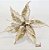 Flor de Natal Poisenttia Gigante Aveludada Nude e Dourada 48cm - Flores Cabo Longo - Ref 1024185 Cromus Natal - Imagem 1