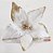 Flor de Natal Bico de Papagaio Aveludado Branco com Champanhe - Flores Cabo Curto - Ref 784801007 D&A - Imagem 1