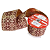 Fita de Natal Aramada Marrom Claro com Estampa Mosaico 6,3x9,14cm - Fitas Natalinas - Ref 1413915 Cromus Natal - Imagem 1