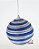 Bola de Natal Espiral e Glitter Azul e Prata 10cm Jogo com 4 Unidades - Bolas Natalinas - Ref 1518842 Cromus Natal - Imagem 2