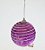 Bola de Natal Lantejoula Lilas com Detalhe Prata 8cm Jogo com 6 Unidades - Bolas Natalinas - Ref 1214083 Cromus Natal - Imagem 2