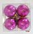 Bolas de Natal Quadriculados Pink 6cm Jogo com 4 Unidades - Bolas Natalinas - Ref 1316154 Cromus Natal - Imagem 1