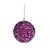 Bola de Natal Com Paetê Roxo 10cm - Jogo com 6 Unidades - Bolas Natalinas - Ref 1510865 Cromus Natal - Imagem 1
