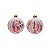 Bola de Natal Vermelha com Renda Branca 8cm Jogo com 6 Unidades - Ref 1517883 Cromus Natal - Imagem 1