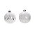 Bolas de Natal Prata com Renda Branca 8cm - Jogo com 6 Unidades - Ref 1517882 Cromus Natal - Imagem 1