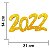 Enfeite Letreiro de E.V.A 2022 de Glitter Dourado - Ref 206081 Piffer - Imagem 2