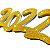 Enfeite Letreiro de E.V.A 2022 de Glitter Dourado - Ref 206081 Piffer - Imagem 3