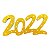 Enfeite Letreiro de E.V.A 2022 de Glitter Dourado - Ref 206081 Piffer - Imagem 1