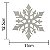 Aplique Decorativo de E.V.A com Glitter Frozen 2 Branco Floco de Neve Médio - Ref 310002 Piffer - Imagem 3