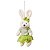 Coelha de Pelúcia Roupa Verde e Cinza 15cm- Mini Coelhos - Ref 1220382 Páscoa Cromus - Imagem 1