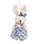 Mini Coelha de Pelúcia Vestido Azul 15cm - Mini Coelhos - Ref 1220396 Páscoa Cromus - Imagem 1