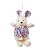 Coelha de Pelúcia Vestido Azul Floral 15cm - Mini Coelhos - Ref 1220662 Páscoa Cromus - Imagem 1