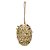 Ovo Decorativo com Folhas Para Pendurar Marfim e Verde 15x10cm - Coleção Rustic - Ref 1826543 Páscoa Cromus - Imagem 1