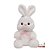 Coelho de Pelúcia com Laço Sortido Branco 20cm - Coleção Kids - Ref 1826606 Páscoa Cromus - Imagem 1